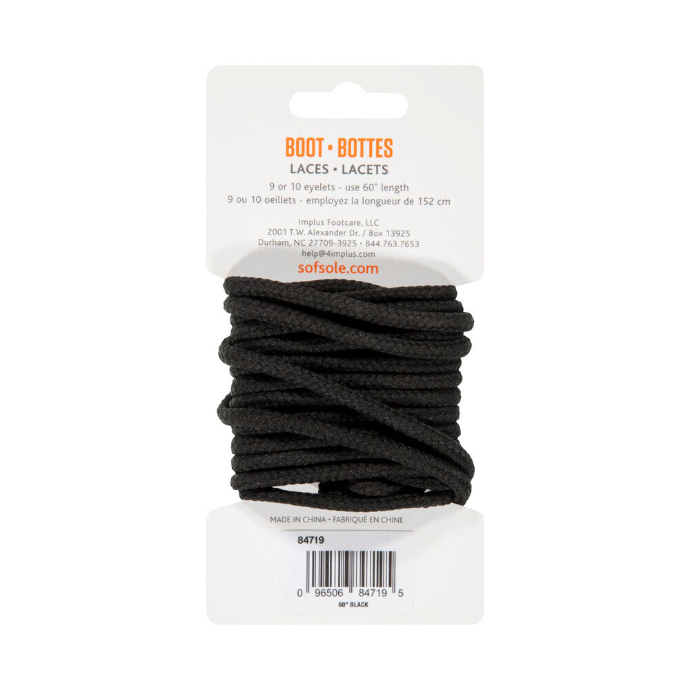 Sofsole Boot Black Lace 60in - 1 Each