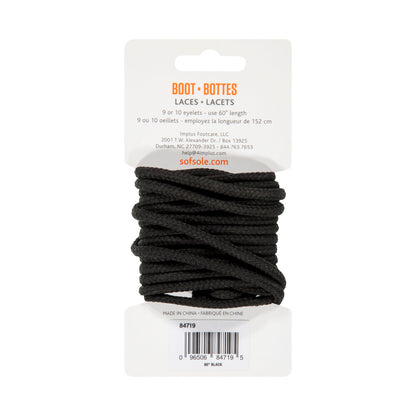 Sofsole Boot Black Lace 60in - 1 Each