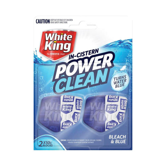 White King In Cistern Block Bleach And Blue 2x50g - 100g