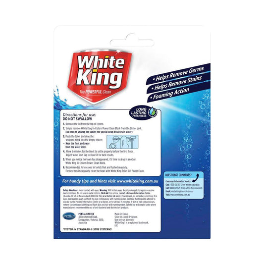 White King In Cistern Block Bleach And Blue 2x50g - 100g