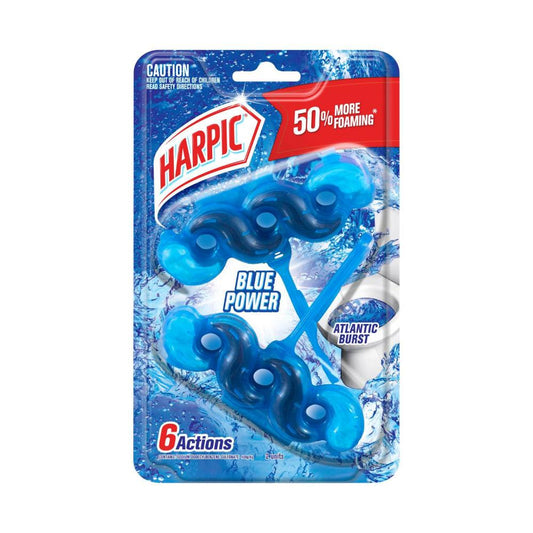Harpic Blue Power Toilet Cleaner In The Bowl Atlantic Burst - 2 Each