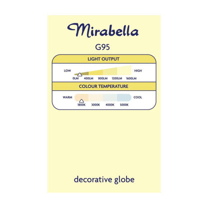 Mirabella Led G95 Filament Amber Es 2w 150lm 1800k - 1 Each
