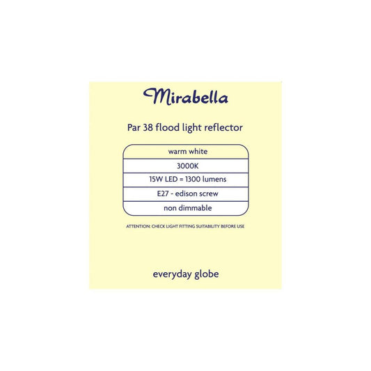 Mirabella Colour Box Led Par 38 Es 15w 1300lum 3000k - 1 Each