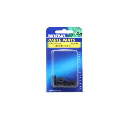 Narva Nylon Cable Clamps - 4.3mm - 5 Pack