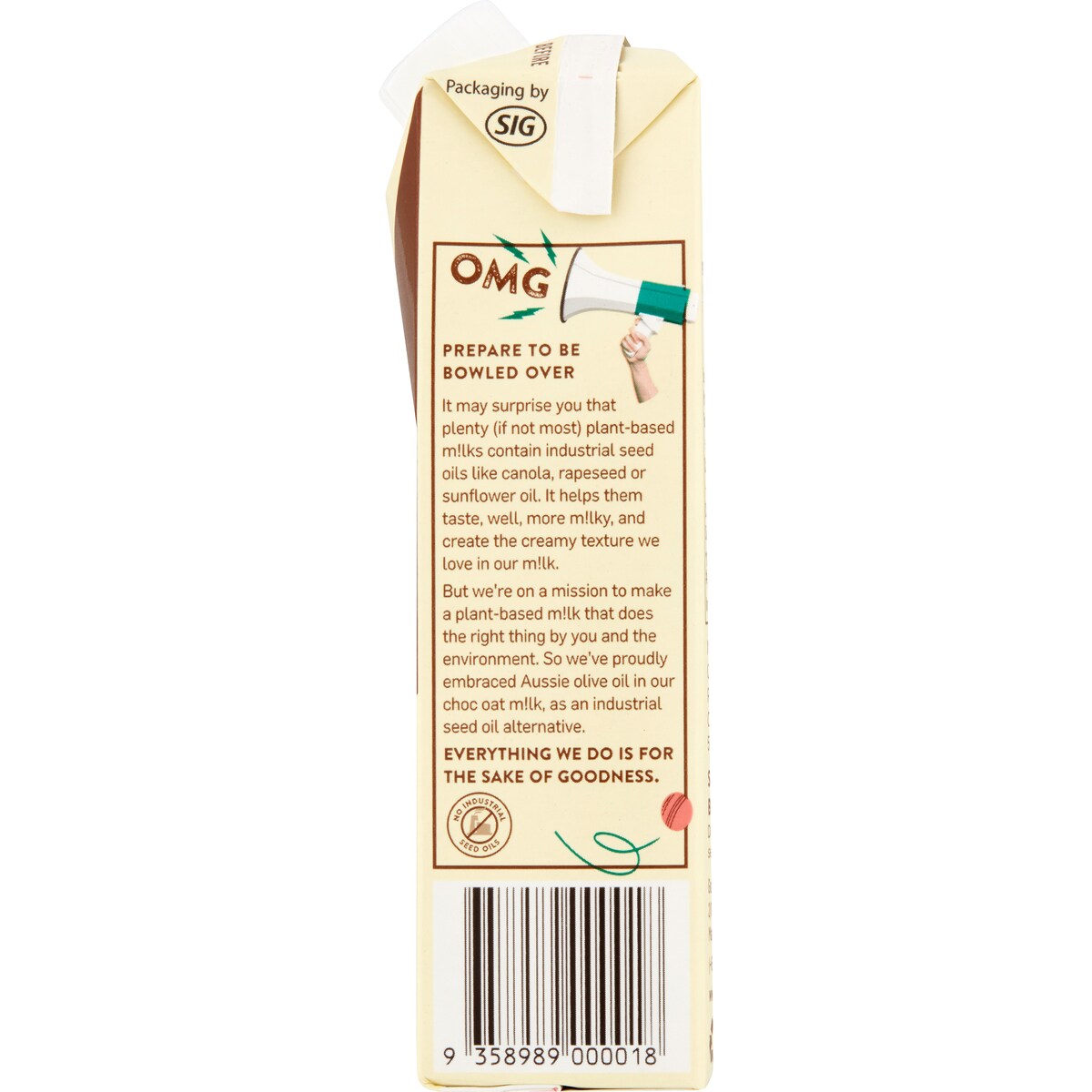 Oat Milk Goodness Omg Chocolate Oat Milk 350ml