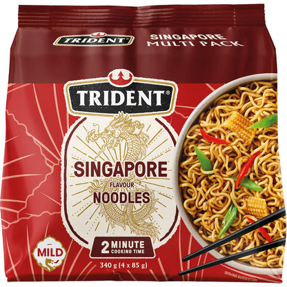 Trident Instant Noodles Singapore Flavoured 340g 4 Pack