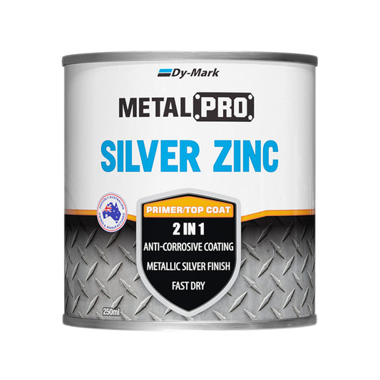 Dy-Mark Silver Zinc MetalPro Metal Paint - 250ml