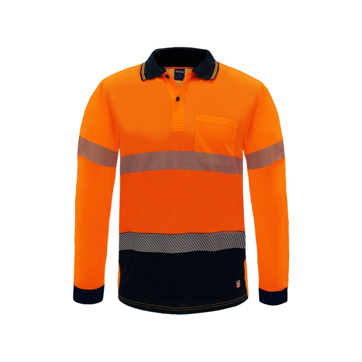 Citeco Orange Hi Vis Long Sleeve Polo - Small