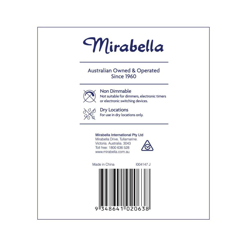 Miirabella Ed Gls BC 11w 1000lum 2700k Warm White A60 - 2 pack