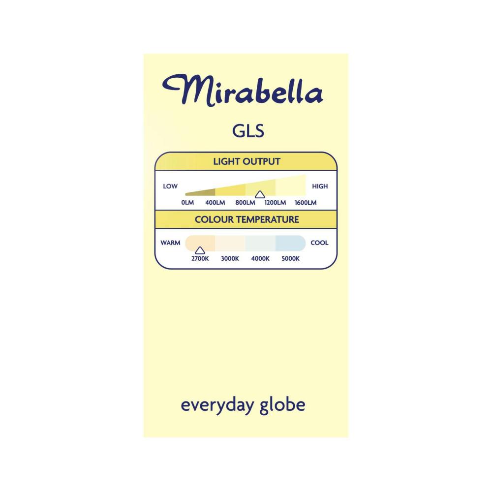 Miirabella Ed Gls BC 11w 1000lum 2700k Warm White A60 - 2 pack