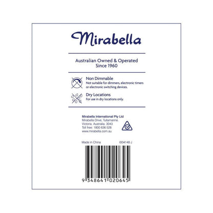 Miirabella Led Gls BC 11w 1000lum 2700k Warm White Brand A60 - 2 pack
