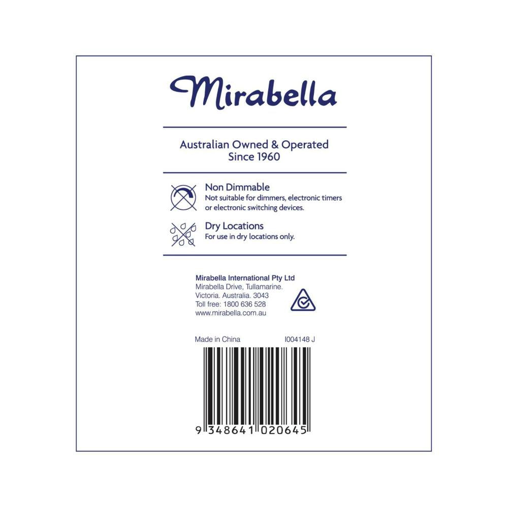 Mirabella Led 2pk Gls Es 11w 1000lum 2700k Warm White Brand A60 - 2 Pack