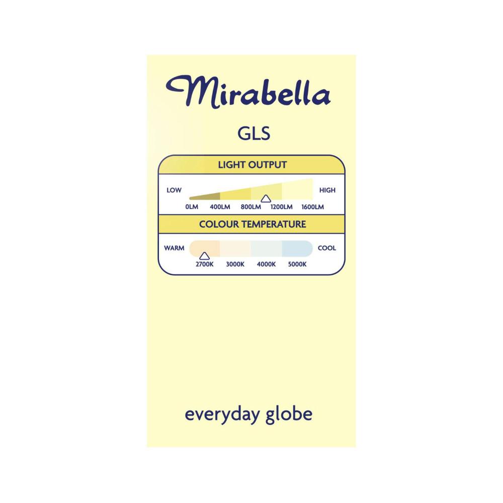 Miirabella Led Gls BC 11w 1000lum 2700k Warm White Brand A60 - 2 pack