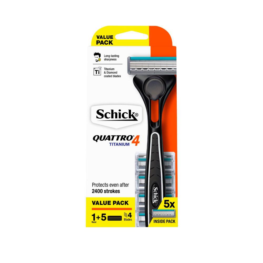 Schick Quattro Hybrid Razor Kit + 5 Refills - 1 each