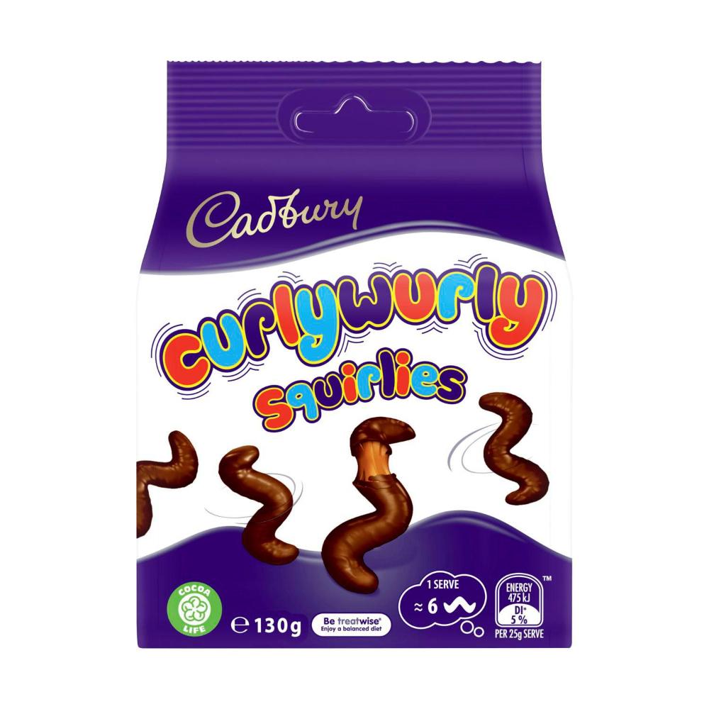 Cadbury Curly Wurly Squirlies Chocolate Bites - 130g