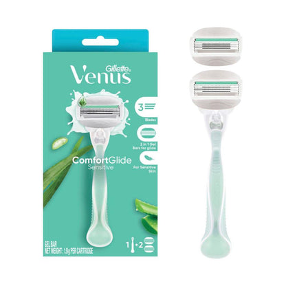 Gillette Venus Comfortglide Sensitive Razor With 2 Refils - 1 Each
