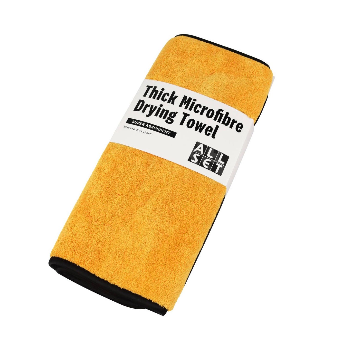 All Set Microfiber Drying Towel - 70 x 40cm - Orange - 1200gsm