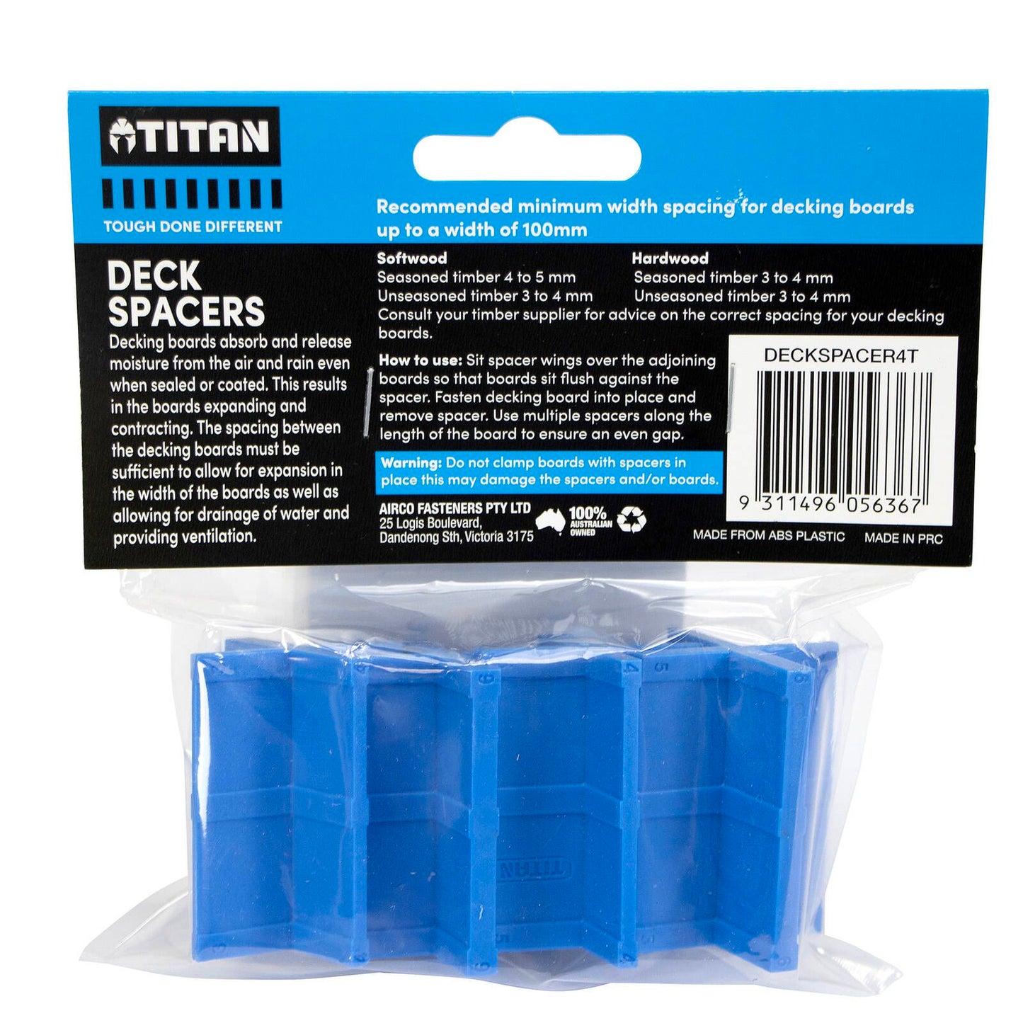 Titan Deck Spacers - 4 Sizes - 4 Pack