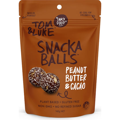 Tom & Luke Snacka Balls Peanut Butter & Cacao 140g