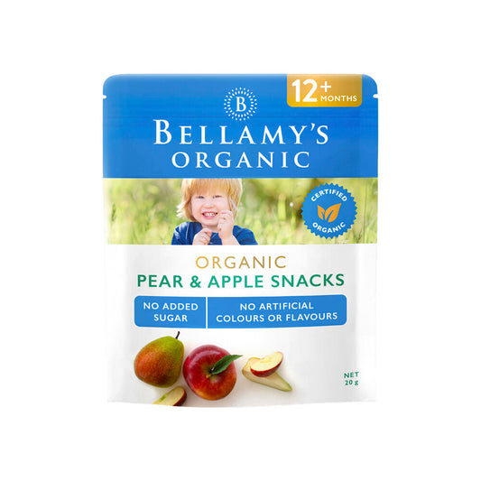 Bellamy's Organic Apple & Pear Baby Snacks - 20g