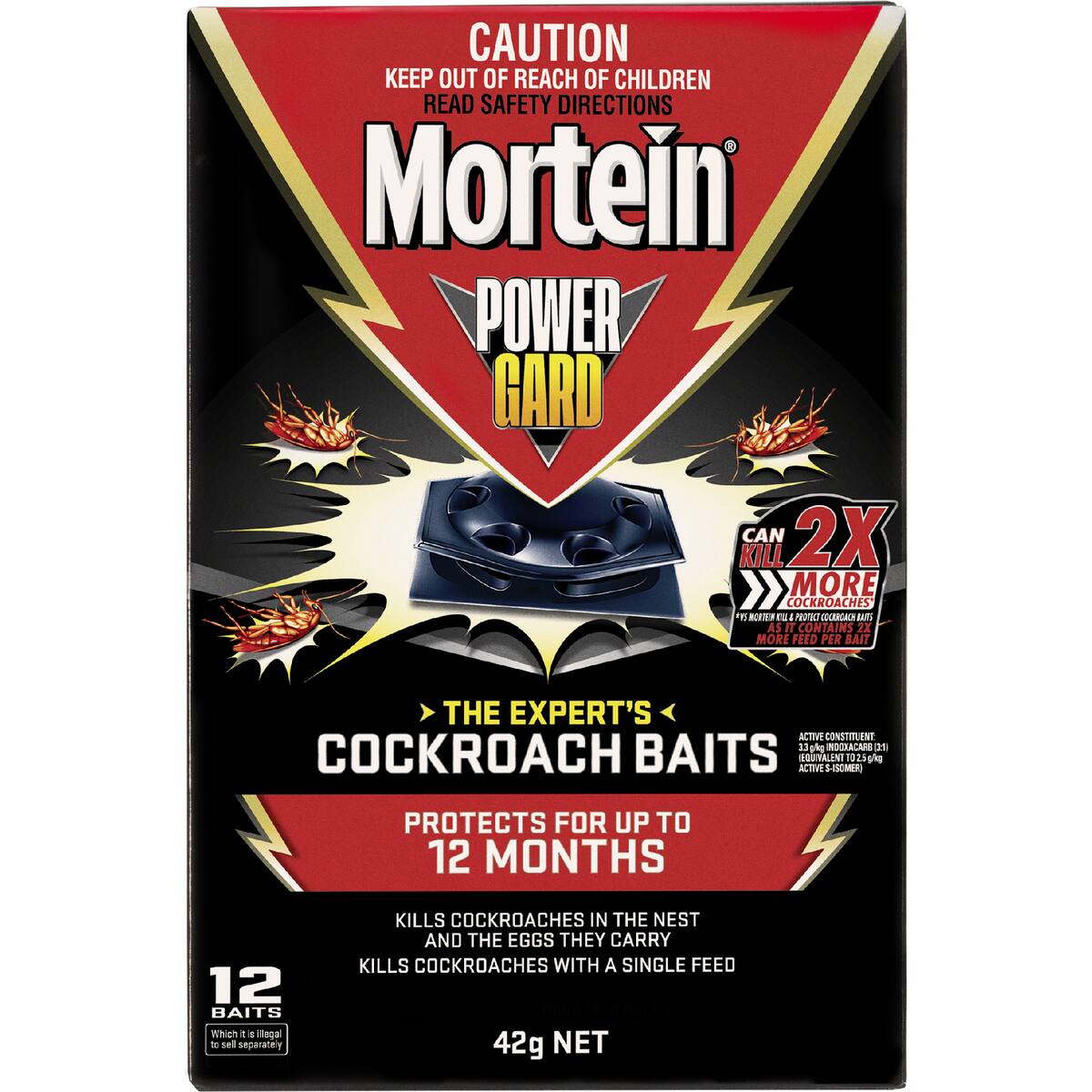 Mortein Powergard Cockroach Baits 12 Pack