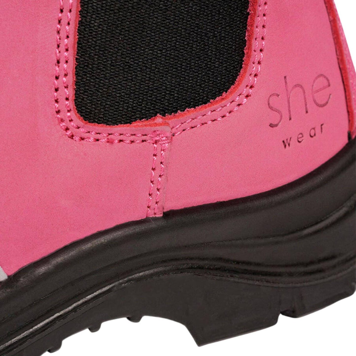 She Wear Inspires Women's Safety Workboots - Size 9 - Hot Pink
