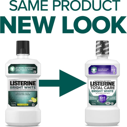 Listerine Bright White Multi Action Whitening Mouthwash 500ml