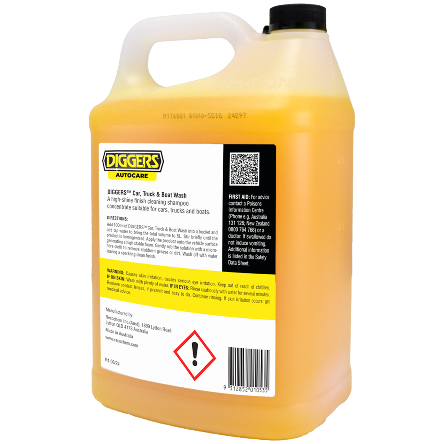 Diggers Car Truck Boat Wash - 5L