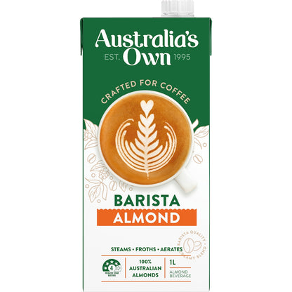 Australias Own Barista Almond Long Life Milk Uht 1l