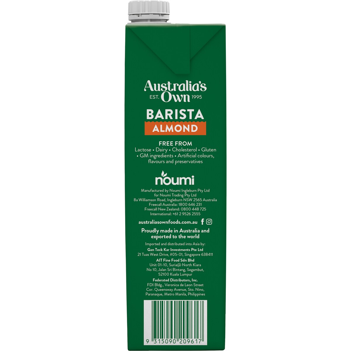 Australias Own Barista Almond 1l