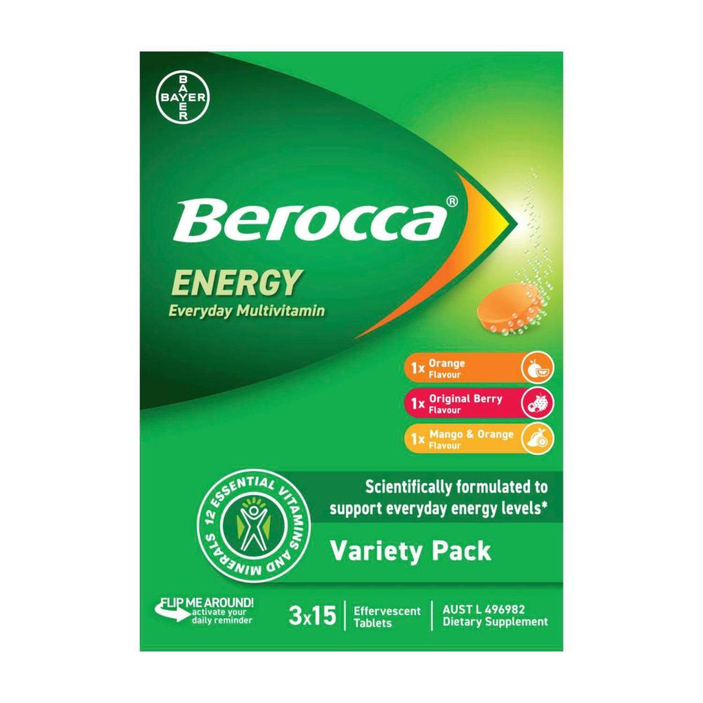 Berocca Energy Effervescent Variety Pack - 45 pack