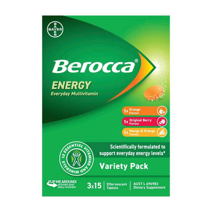 Berocca Energy Effervescent Variety Pack - 45 pack