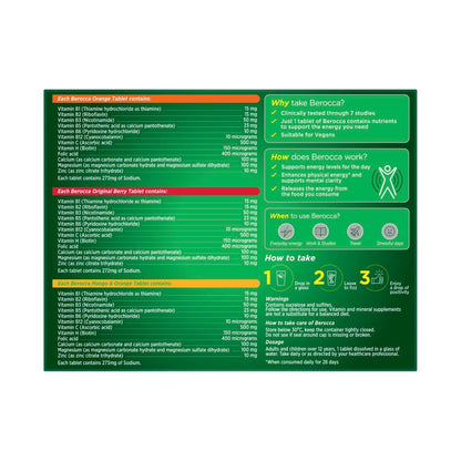 Berocca Energy Effervescent Variety Pack - 45 pack