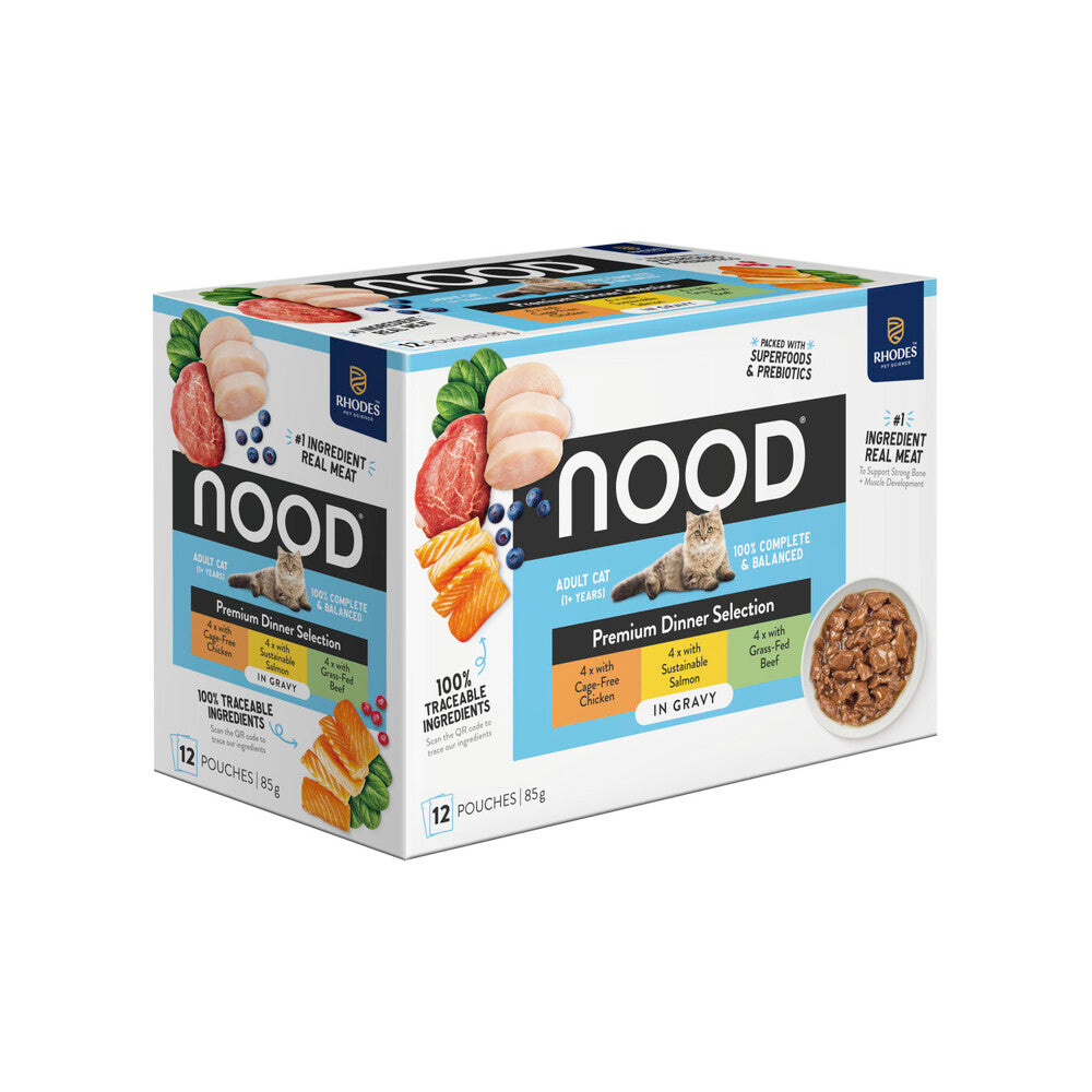 Nood Wet Cat Food Favourites In Gravy 12x85g