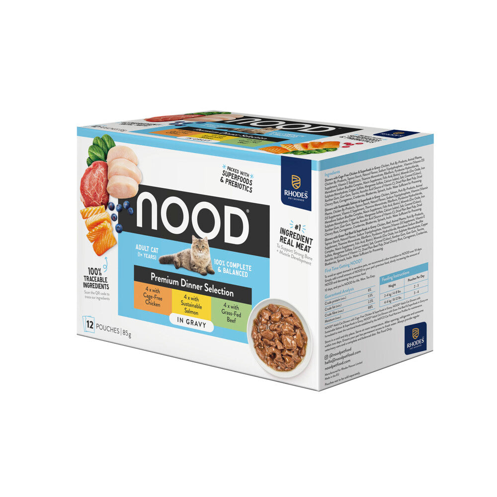 Nood Wet Cat Food Favourites In Gravy 12x85g