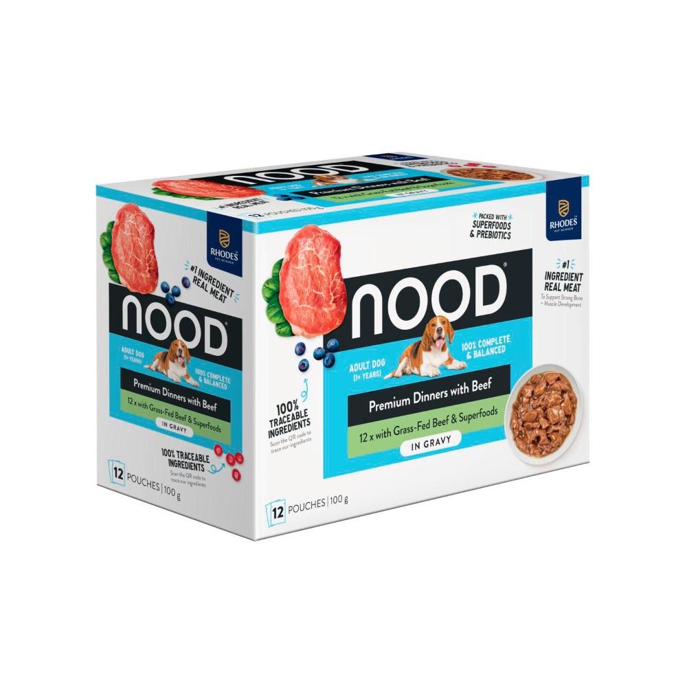Nood Wet Dog Food Beef In Gravy 12x100g