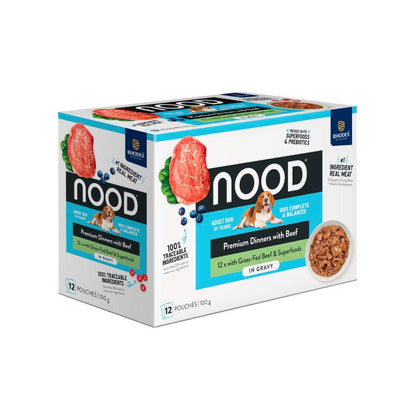 Nood Wet Dog Food Beef In Gravy 12x100g