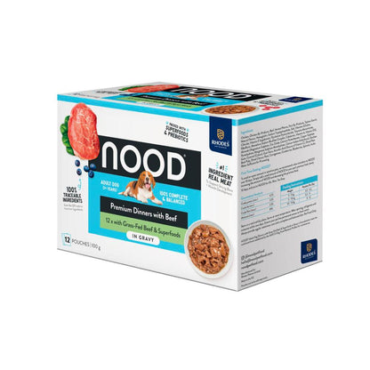 Nood Wet Dog Food Beef In Gravy 12x100g