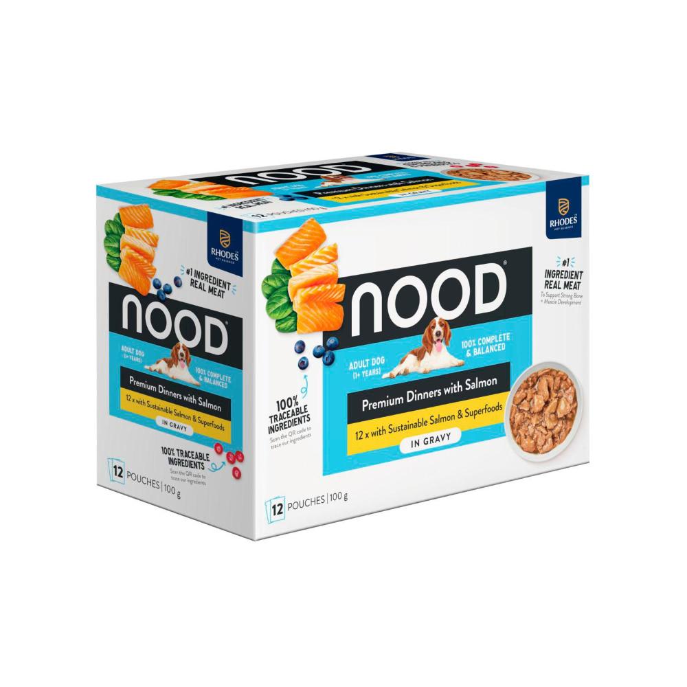Nood Wet Dog Food Salmon In Gravy 12x100g