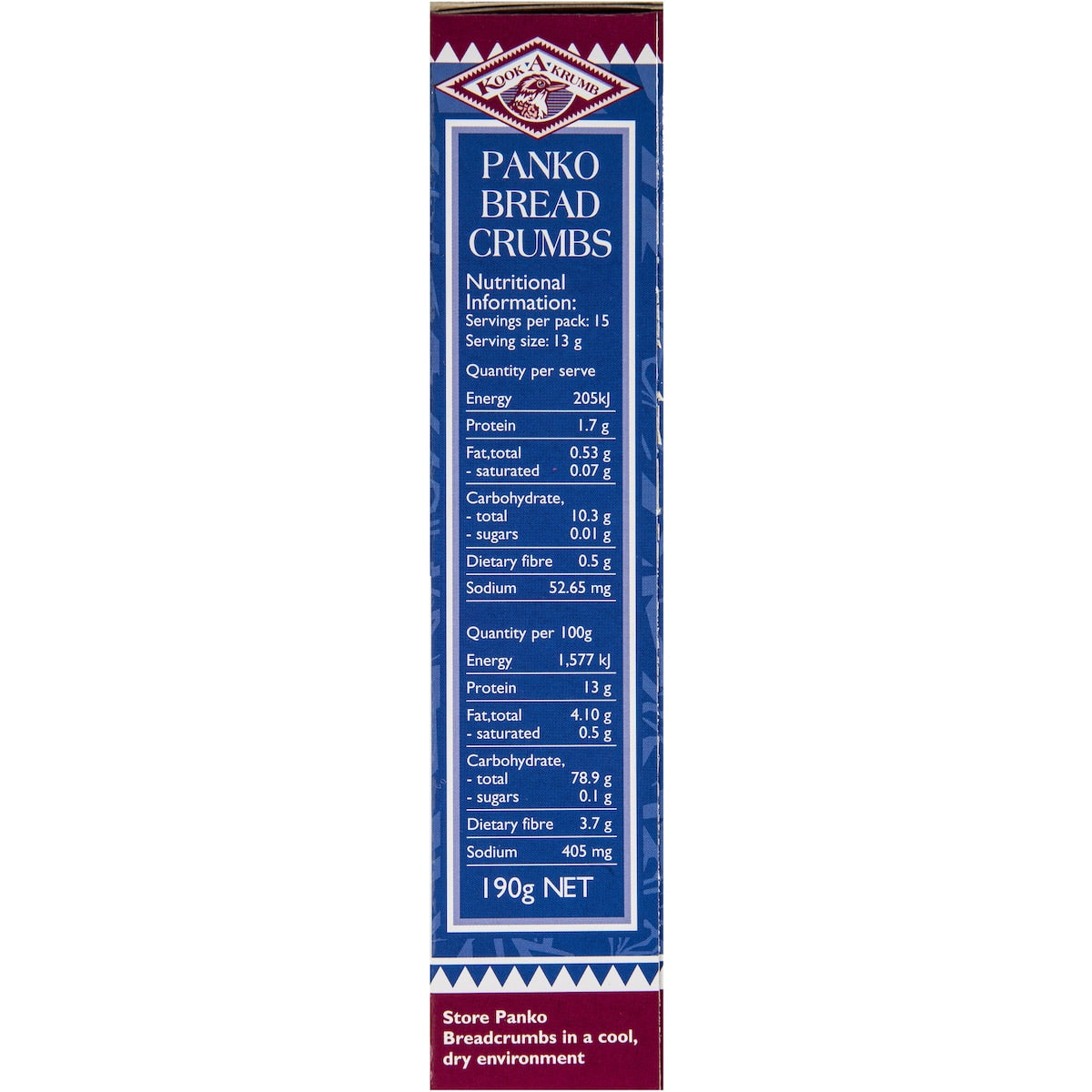 Kook A Krumb Panko Breadcrumbs 190g