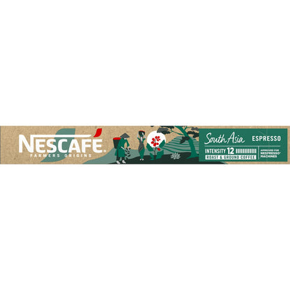 Nescafe Farmers Origins South Asia Espresso Coffee Pods Nespresso Capsules 10 Pack