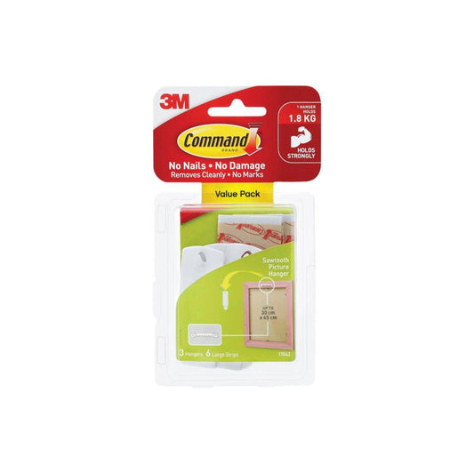3M Command Sawtooth Hanger - 3 pack