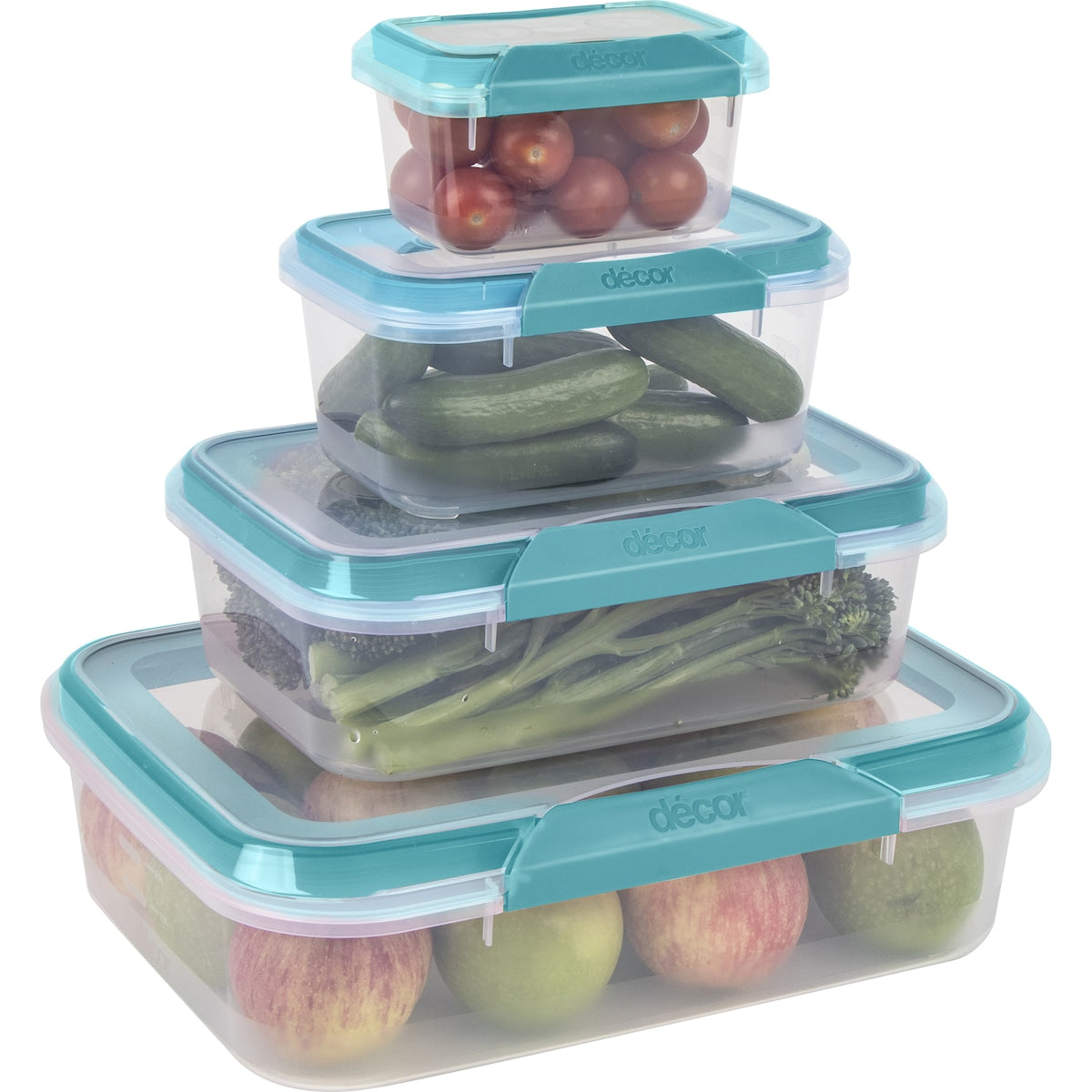 Decor Fresh Seal Clips Oblong Container 600ml Each