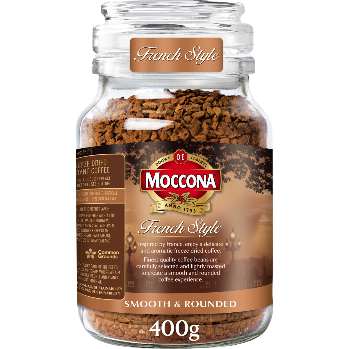 Moccona French Style Coffee Smooth 400g, 1pc