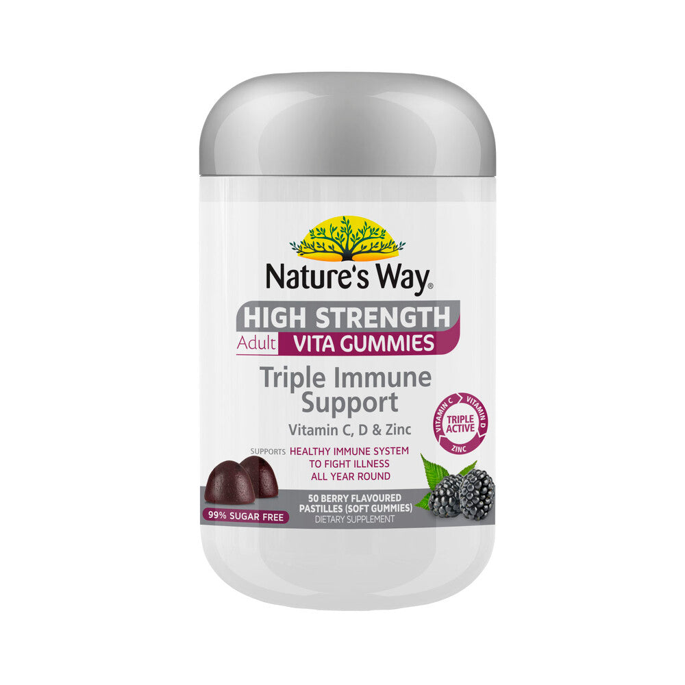 Nature's Way High Strength Adult Vita Gummies Triple Immune Support - 50 Pack
