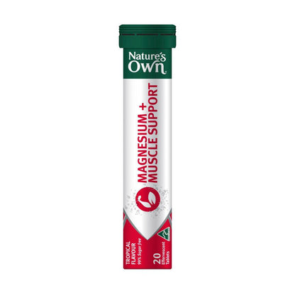 Nature's Own Magnesium + Muse Support Effervescent With High Strength Magnesium - 20 pack