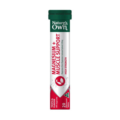 Nature's Own Magnesium + Muscle Support Effervescent With High Strength ... 20 pack