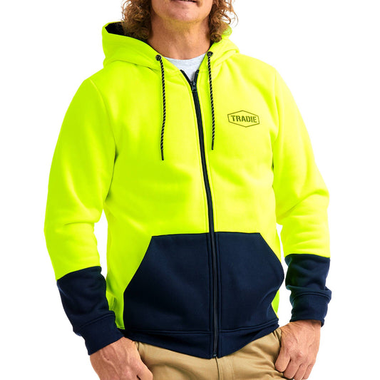 Tradie Hi Vis Yellow Hoodie - 2XL