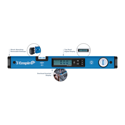 Empire Digital Spirit Level 400mm Aluminium Durable Accurate