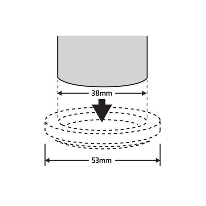 Surface Gard Brown Carpet Castor Cup - 38mm - 4 Pack